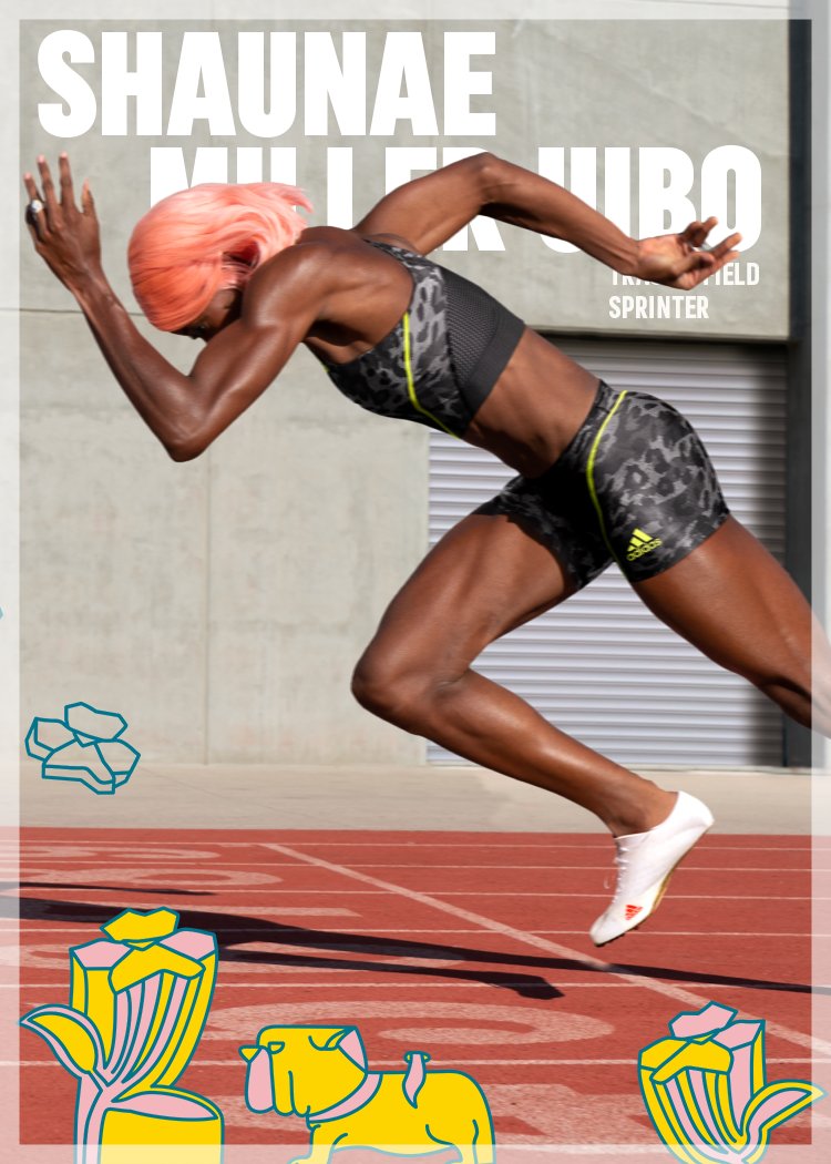 howlt's tweet image. The illustration of a Tokyo Olympics 2020 trading card for 
@adidas and @Hey_ItsShaunae 
Congratulations 🥇🥇
#tokyo2020 #tradingcards #adidas #illustration #nft