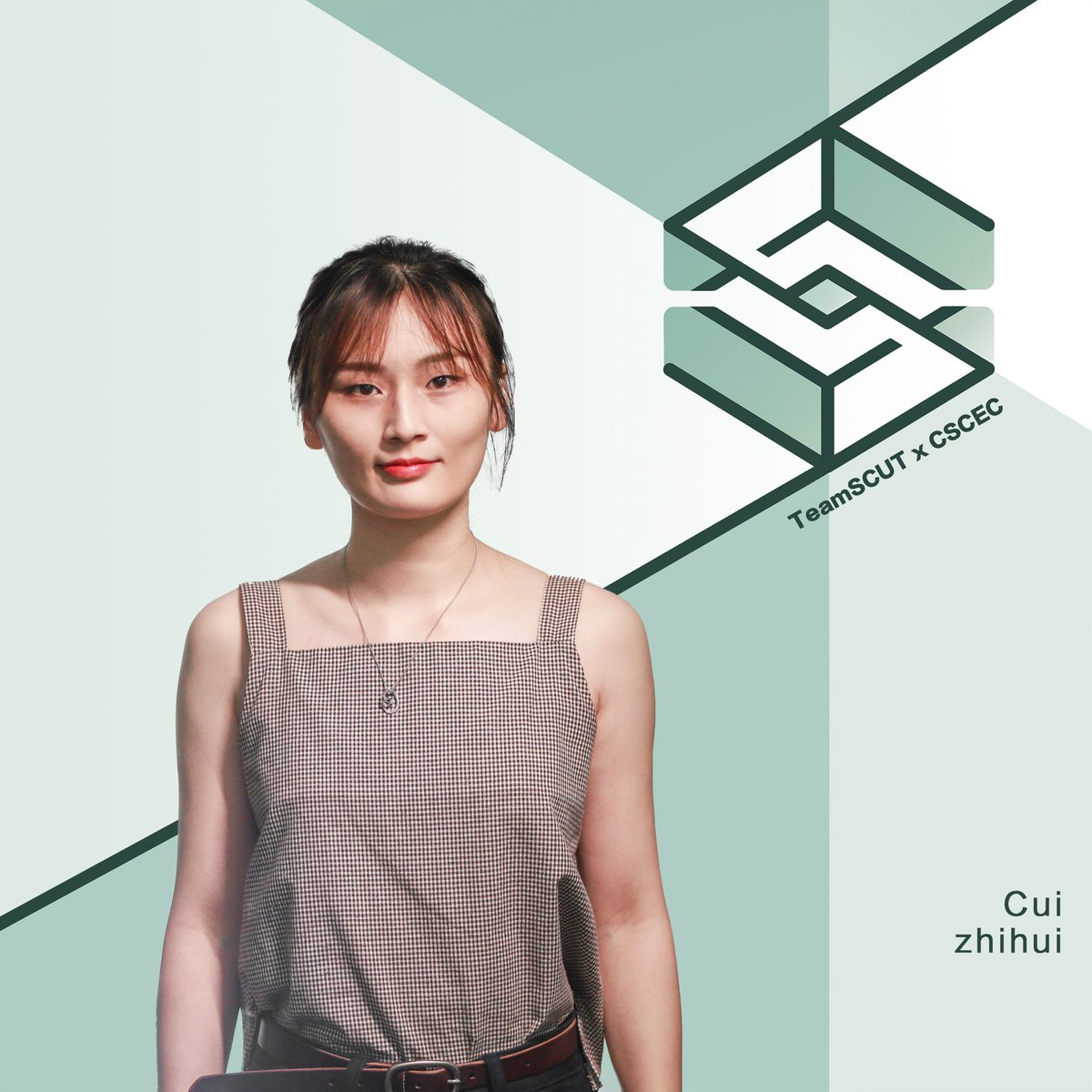 TeamSCUTxCSCEC's tweet image. 「Team Member」 👩‍🔧💡

Cui zhihui，a Second year graduate student of Architectural design and  theory in South China University of Technology，from from Jiangsu Province, China.

#sdme2021 #solarenergy  #TeamSCUTxCSCEC #environment #green
@sdmedubai 
@dewaofficial