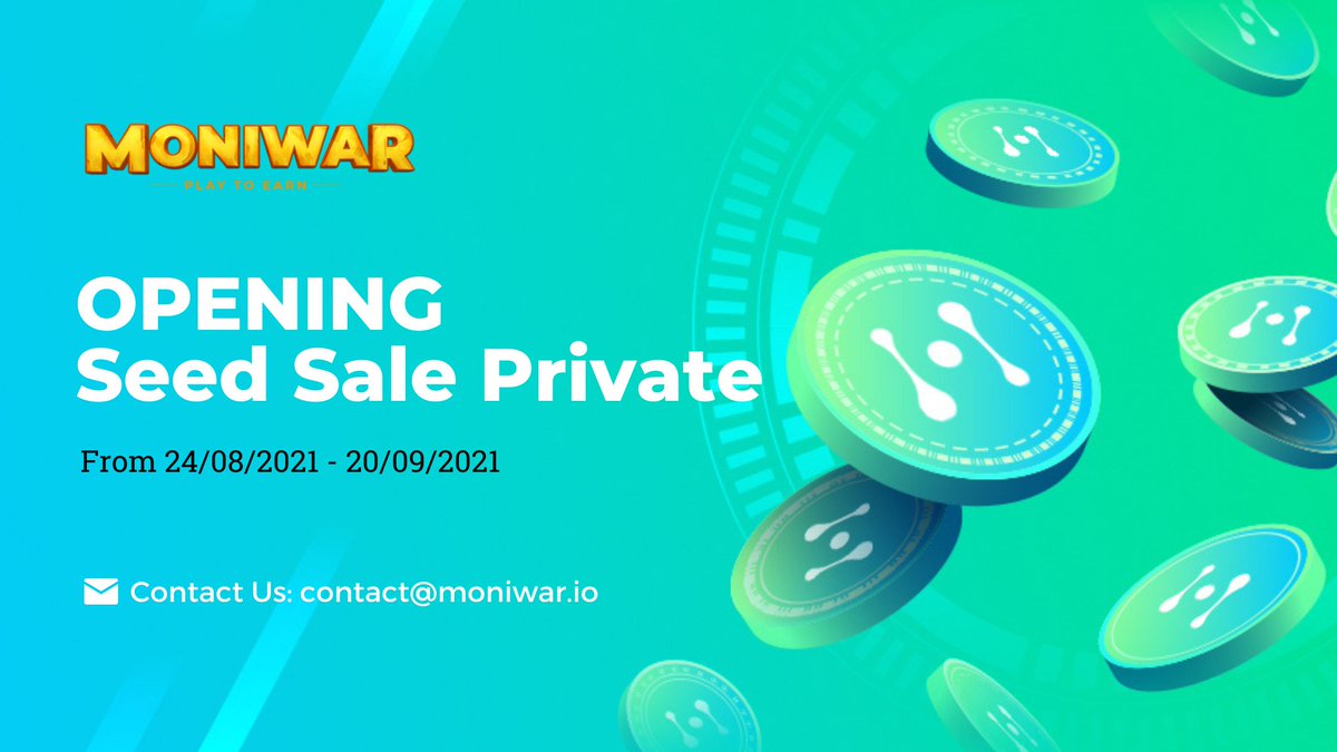 Moniwar | Play Now on Multi-Platform (@moniwar_game) on Twitter photo MONIWAR - OPENING SEED SALE
Decentralized Meme Coin Creates the BEST Metaverse on BSC MONI METAVERSE = NFT + GamePlay + GameFi + NFC
Official Opening Seed Sale Private
Time: 24/08/2021–20/09/2021
Suitable for: Companies, Ventures, Funds
Contact us by email: contact@moniwar.io MONIWAR - OPENING SEED SALE
Decentralized Meme Coin Creates the BEST Metaverse on BSC MONI METAVERSE = NFT + GamePlay + GameFi + NFC
Official Opening Seed Sale Private
Time: 24/08/2021–20/09/2021
Suitable for: Companies, Ventures, Funds
Contact us by email: contact@moniwar.io