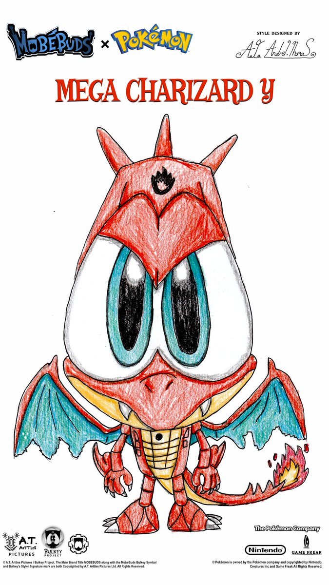 ATAndreiThomas's tweet image. #Charizard2021  #Charizard #MegaCharizardY #PokemonMegaCharizardY #Pokemon #Pokemon2021 #Pokemon25 #Pokémon25Anniversary #Mobebuds #ATAndreiThomas #Drawing #Speeddrawing #megaevolution #Pokemon25  #CharizardY

Here is a picture of Pokemon Mega Charizard Y in Mobebuds Style