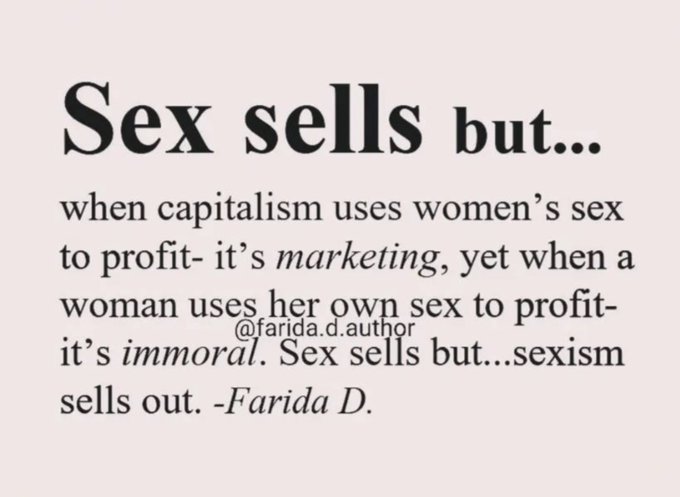 They can sexualize us all they want, against our will even, but when we own it, market it, and profit<a href="/tag/savesexwork"class="tags"><span>&#35;savesexwork</span></a>