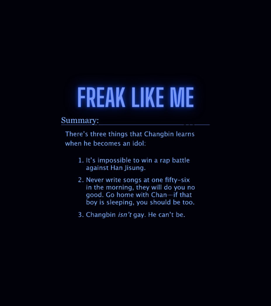 FIDDLESTYYX's tweet photo. freak like me

☁️ 3rächa poly
☁️ 19k of angst, religious conflict, softness
☁️ happy ending (+self-acceptance)
☁️ written for @skzmatahari in @skzwriters fic fest https://t.co/xfZinehnEd