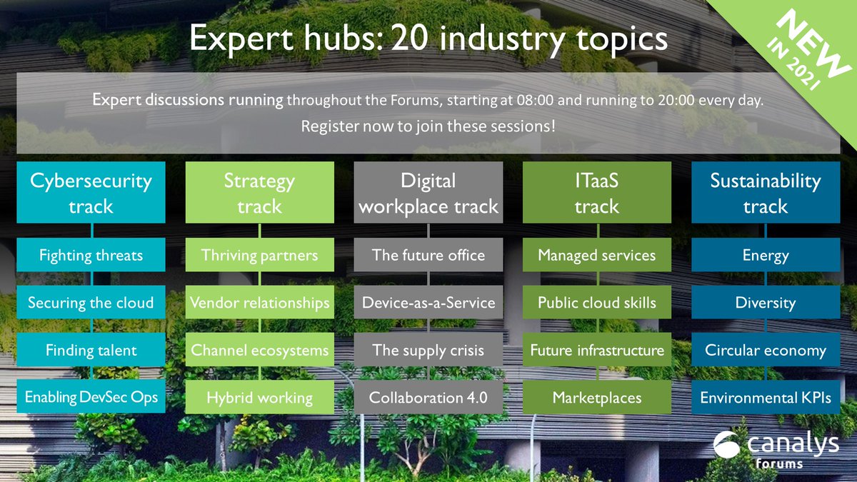 Canalys's tweet image. New for the Canalys Forums 2021! 

💫 Expert Hubs provide the channel with an opportunity to discuss the things that matter - but what are they? 

👀Read our latest blog to find out!
canalys.com/blog/canalys-f…
#CanalysForums21 #Canalys