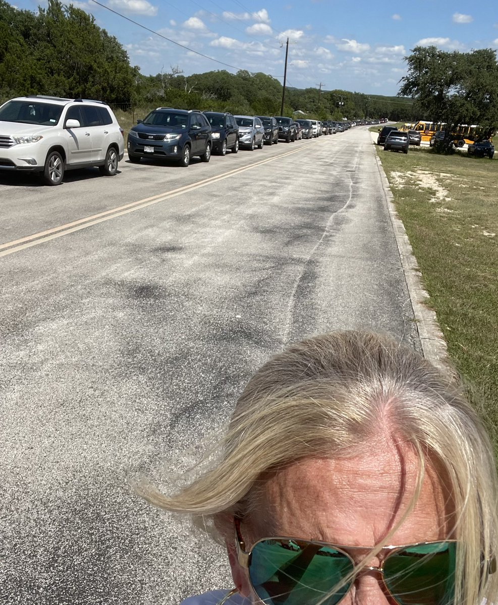 You might be an elementary principal if you choose to walk down the road in the heat of the day to check hangtags. #everyminutecounts #pickupline #tomorrowwillbefaster