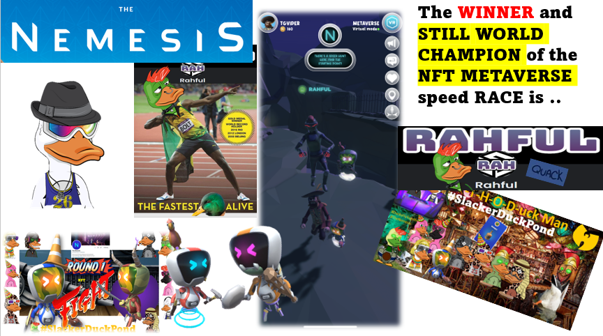 <a href="/WhelpsNFT/">WhelpS</a> Today we completed our 2nd run of the Nemesis X Whelps Speedhunt..  

and still the champ <a href="/RahfulNFT/">Rahful</a> 
@TgCmdrVIPER thanks for the meme <a href="/TheNemesis_io/">The Nemesis</a>