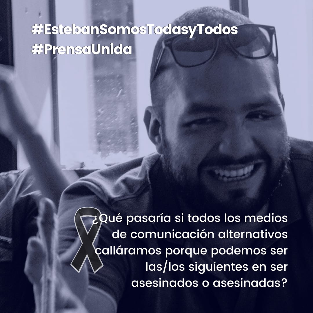 creamos_co's tweet photo. #DDHH #EstebanMosqueraVive 🔥// ¿Hasta cuando comunicar la verdad nos seguirá costando la vida? Hoy nos seguimos preguntando  ¿Qué cosecha un país que siembre odio, represión y muerte?

Un fraternal saludo de solidaridad y resistencia a  @ContraPortadaCA

#PrensaUnida https://t.co/wJSb86owyN