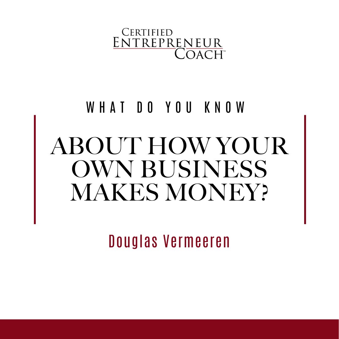 CertEntrepCoach's tweet image. “What do you know about how your own business makes money?” -Douglas Vermeeren

Share your insights and hit Like.

#coaching #consulting #certifiedentrepreneurcoach #businesscoaching #entrepreneurcoach #entrepreneurlife #entrepreneurmindset #businesstips #entrepreneurtips