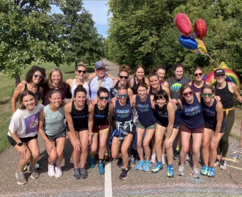 It was a tough day but a beautiful day. To see a family go through so much and still find ways to spread love and joy is truly amazing to witness. We will miss you always <a href="/abigailande/">Abby</a> but hope you are dancing with <a href="/gg_runs/">gabriele grunewald</a> tonight 💙🌈  #gopheralumni