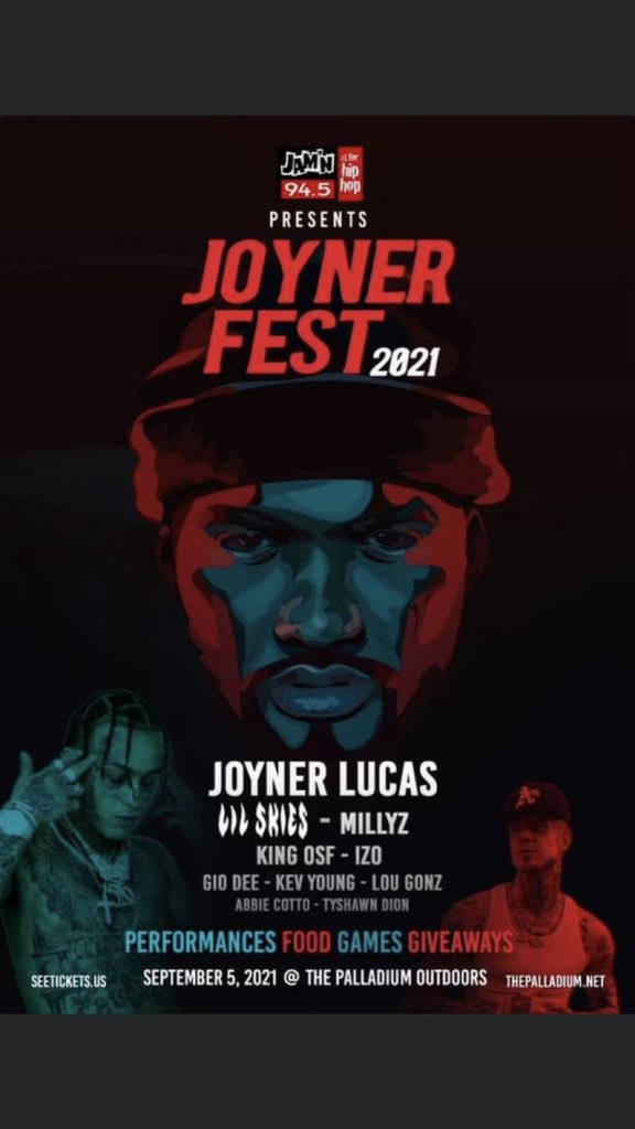 MILLYZ's tweet photo. SEPTEMBER 5th! WORCESTER, MA @JoynerLucas FEST 🚀 https://t.co/EdsTvQIgFL