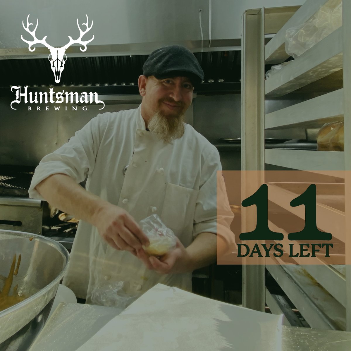 HuntsmanBrewing's tweet photo. In 11 days, Huntsman Brewing will be unveiling a 'Pizza, Wings &amp; Brew Bite' menu to pair with our selection of craft beer.  Our pizza dough, sauces, and pickled vegetables are made in-house and we will include a selection of in-house smoked meats. #HuntsmanBrewing #BeerisBoss https://t.co/dHiL34Qry0