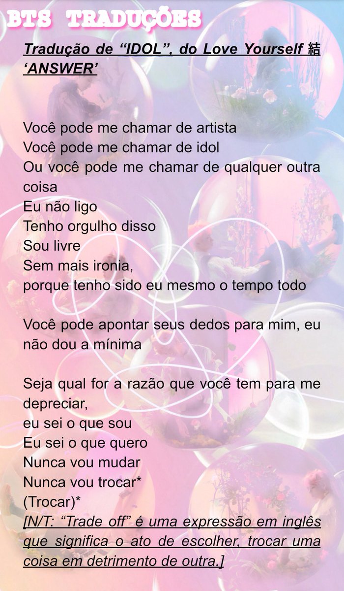 Tradução de Músicas- Bts - Love Yourself: Answer - Wattpad