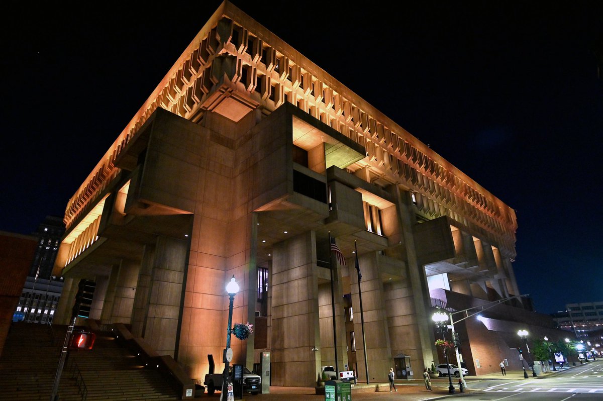 City Hall is lit black and gold tonight in memory of Dorchester's own Jimmy Hayes.