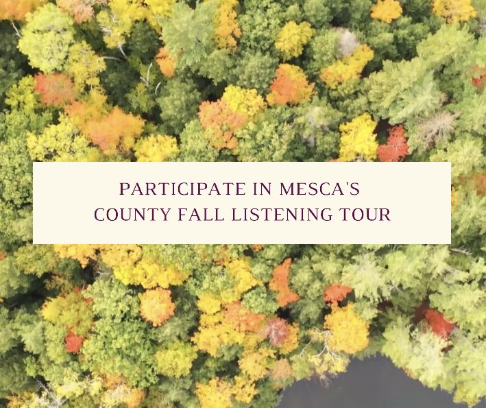 Join us for MESCA’s Fall listening tour September 7-9th hosted by Board Chair Kelly O’Brien Weaver.

RSVP here: forms.gle/h9WYgwnzX7wjdT…