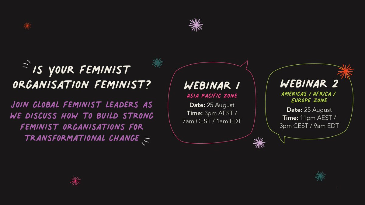 🕒Starting in 1 hour!  

Is your feminist organisation #feminist? Global feminist leaders will discuss #FeministLeadership, building cultures of care, mobilising resources, and building strong &amp; inclusive feminist organisations!

Join Us: bit.ly/FeministOrg 
<a href="/GenderatWork/">Gender at Work</a>