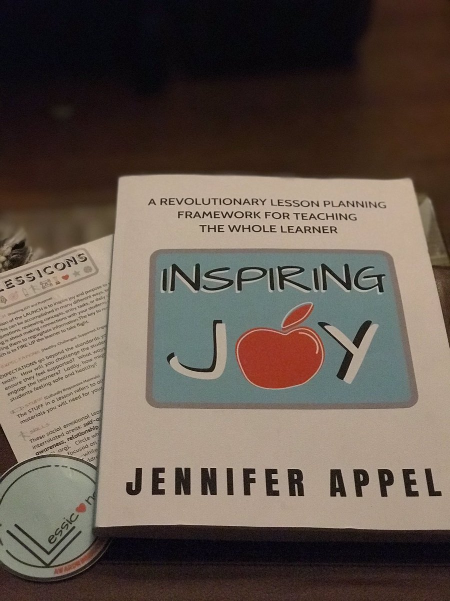 JjJj821's tweet photo. If you are looking for a resource to help you educate the whole child, then Inspiring Joy by @jennifermappel is the book for you. #TeachBetter #Lessicons #AwardWinningCulture https://t.co/MUQ1T5JK0l