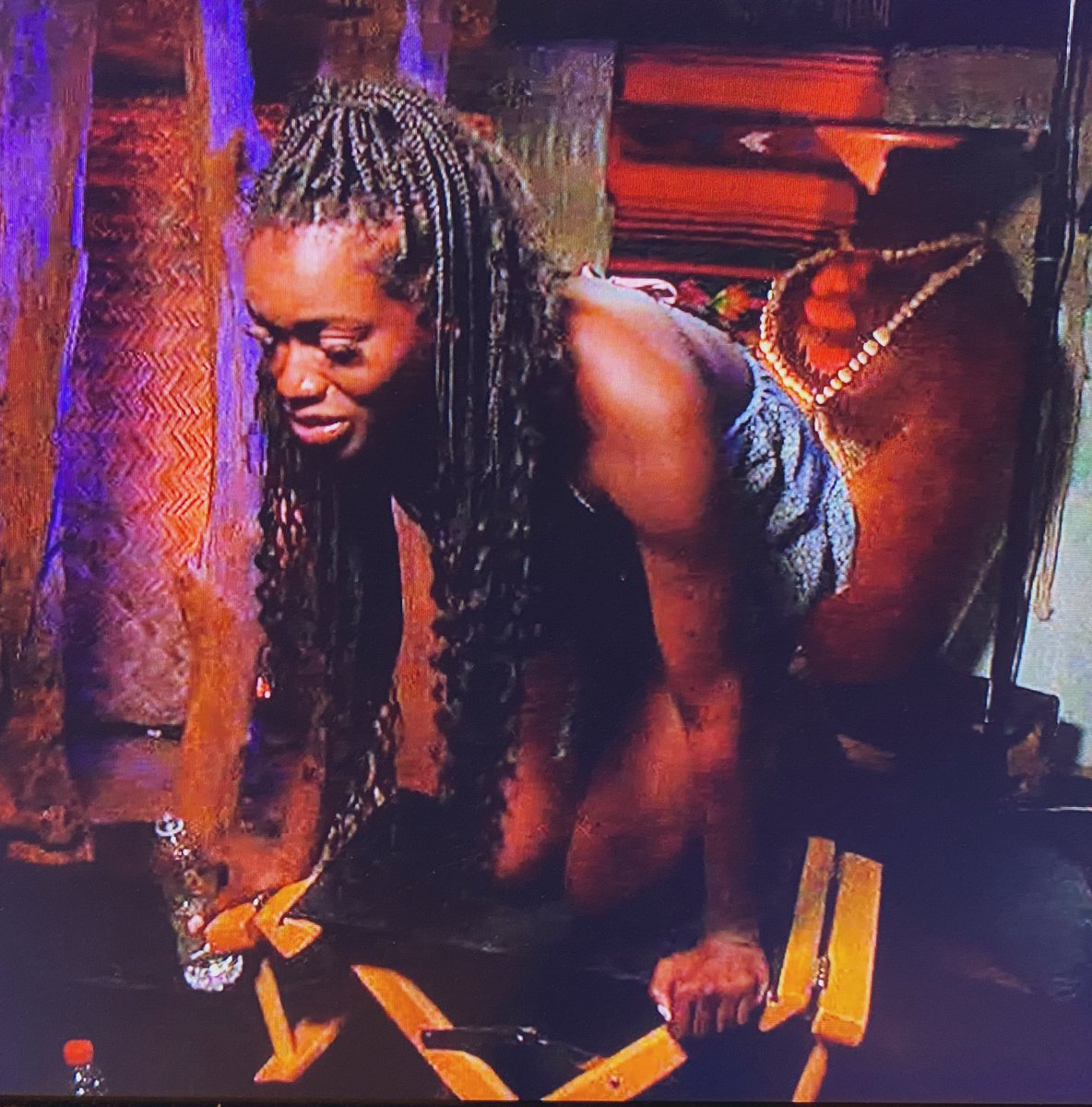 acceptedrose's tweet photo. Everyone else is talking shit on the beach while Tahzjuan is fighting for her fucking life in the interview room #BachelorInParadise https://t.co/O5wkzEnoxD