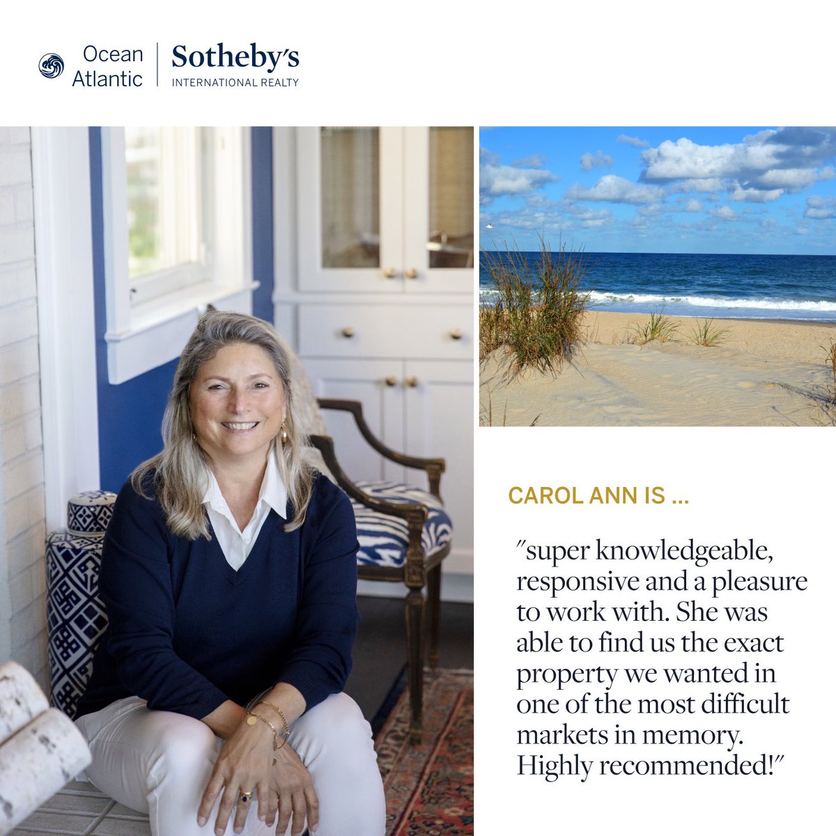 capala's tweet image. I have the best clients ever! It's an honor to connect people to the beach home of their dreams. Give me a call if you think I can help you find your way to Coastal Delaware.
Carol Ann Pala
Ocean Atlantic Sotheby's
302-312-1794
