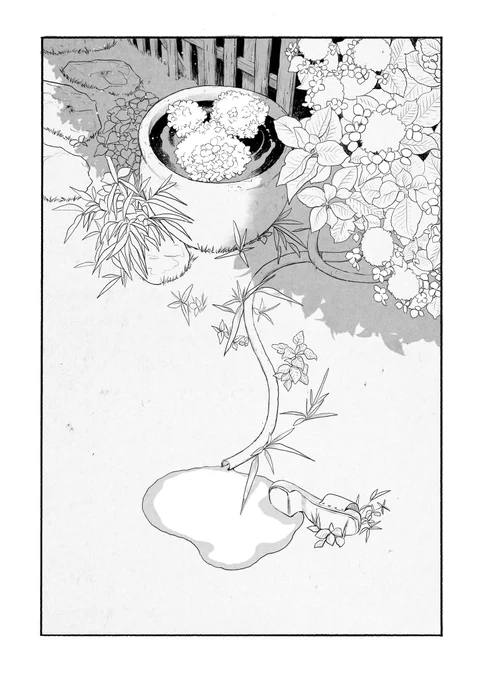 本日、8/25発売のonBLUEで「つまさきの紫陽花」という連作漫画がはじまりました💠
なまいきな受けとしんねりとした顔の攻めです。凸凹なふたりは恋人どうし。
紫陽花の咲く古くて小さいおうちに暮らすふたり…のちょっとした毎日をのぞいてもらえたらうれしいです。よろしくおねがいします🍰 