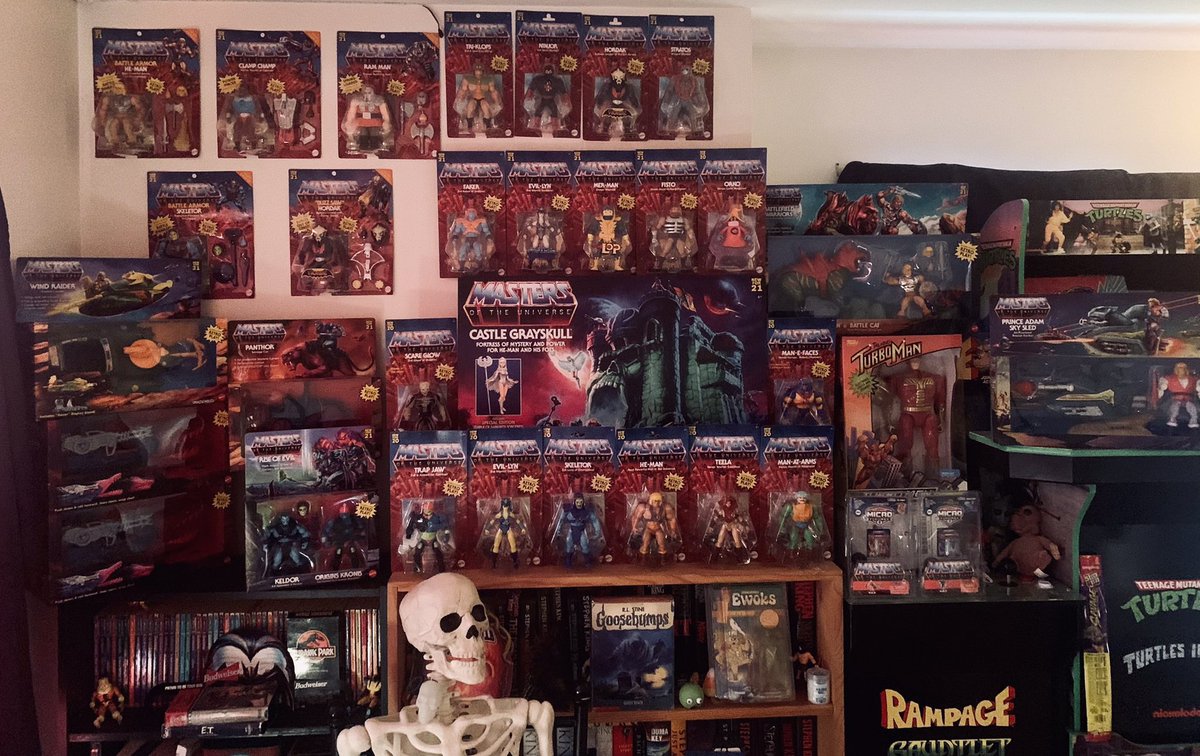 My MotU Origins collection. It absorbs more of the room every day. I should open them right? Send help. #MotU #MastersoftheUniverse #IhavethePower #collection