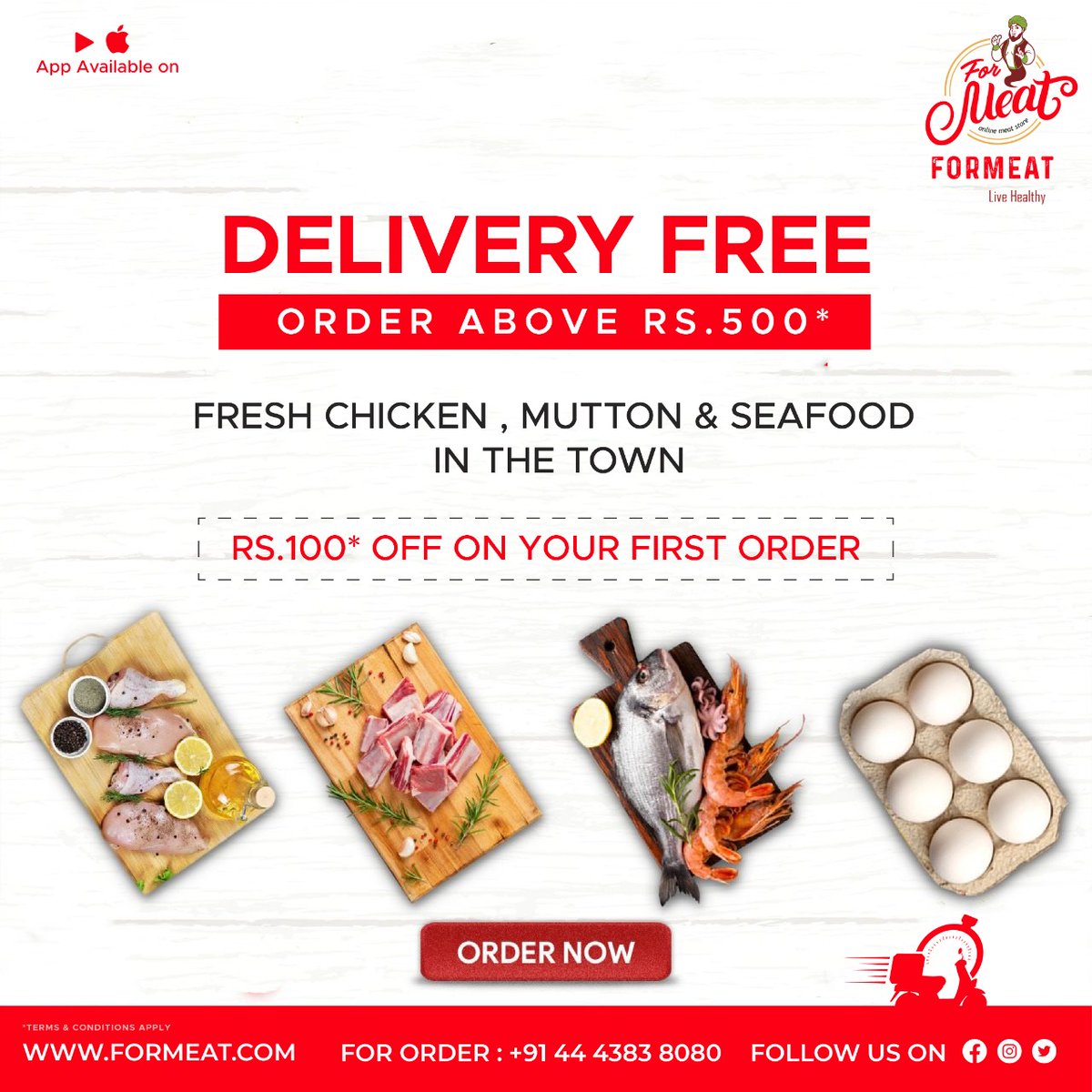 ForMeatStore's tweet photo. Give a Treat with FRESH MEAT!

Fresh and quality meat / seafood is the best part of a great good meal at any time of day. @ForMeatStore  delivers your favorite Meat and Seafood items at your doorstep! https://t.co/BhAKX2ZVuZ