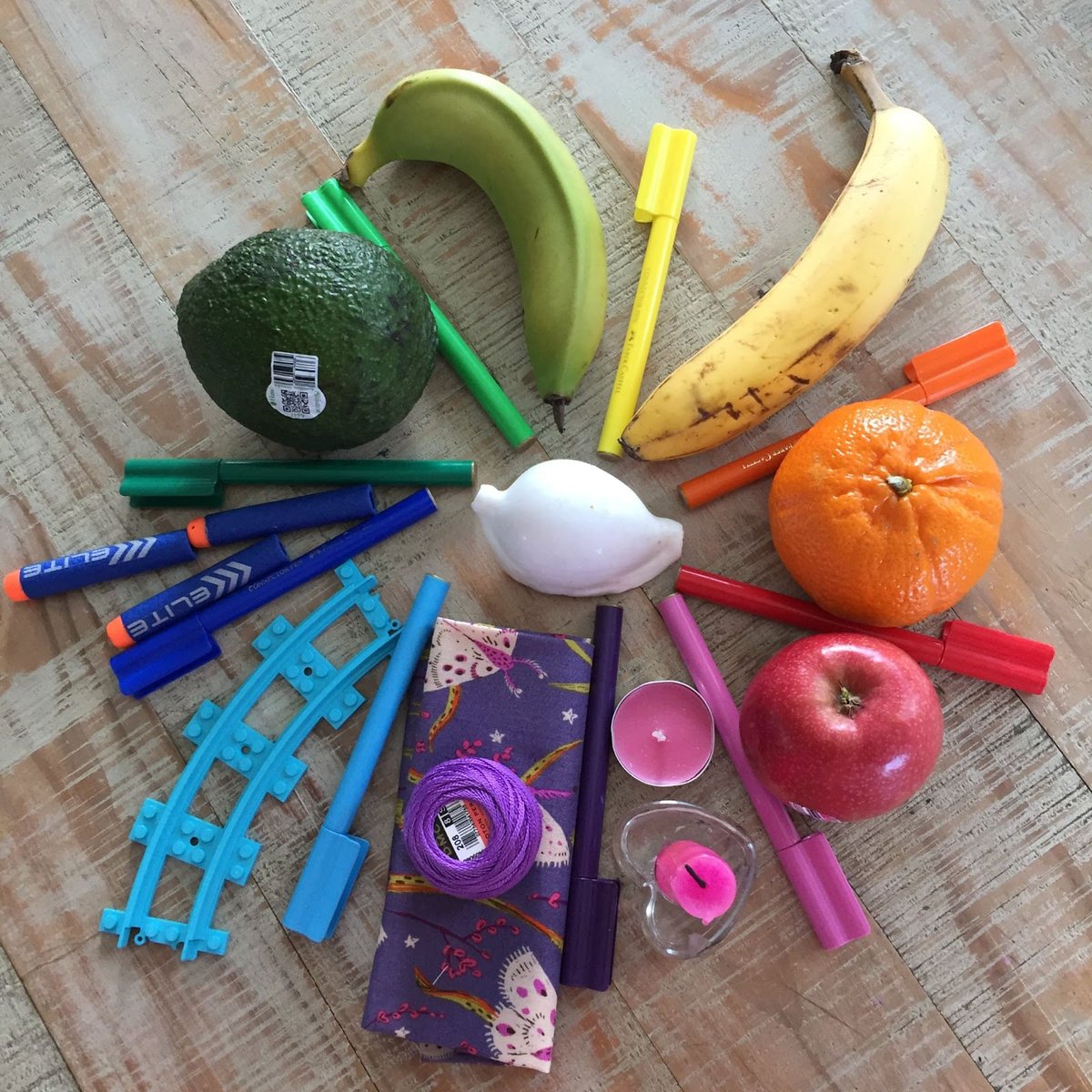 NSWEducation's tweet photo. All the colours of the #LearnFromHome rainbow! 🌈  

Year 7 students at Evans River K-12 School put together these beautiful colour wheels using objects found around their homes.

#LoveWhereYouLearn https://t.co/K6gmeY46VF