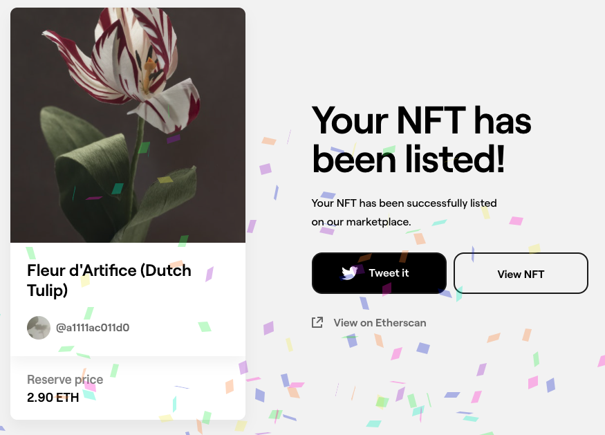 itsbobbydl's tweet photo. None of @a1111ac011d0's original flowers were on the market, until now! 

“Fleur d'Artifice (Dutch Tulip)” 
by Anna Condo
2.9 $ETH 
for sale on @withFND 🌐

https://t.co/Ms1WzyUoTL https://t.co/q16fbVaaXe