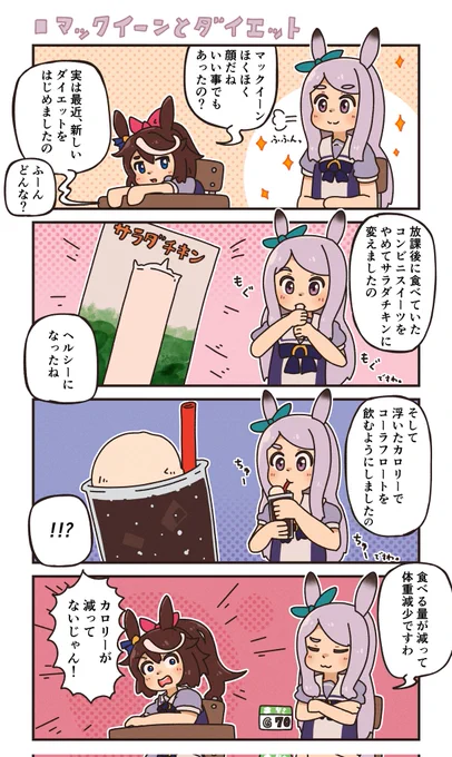 マックイーンとがんばるダイエット。
#ウマ娘 