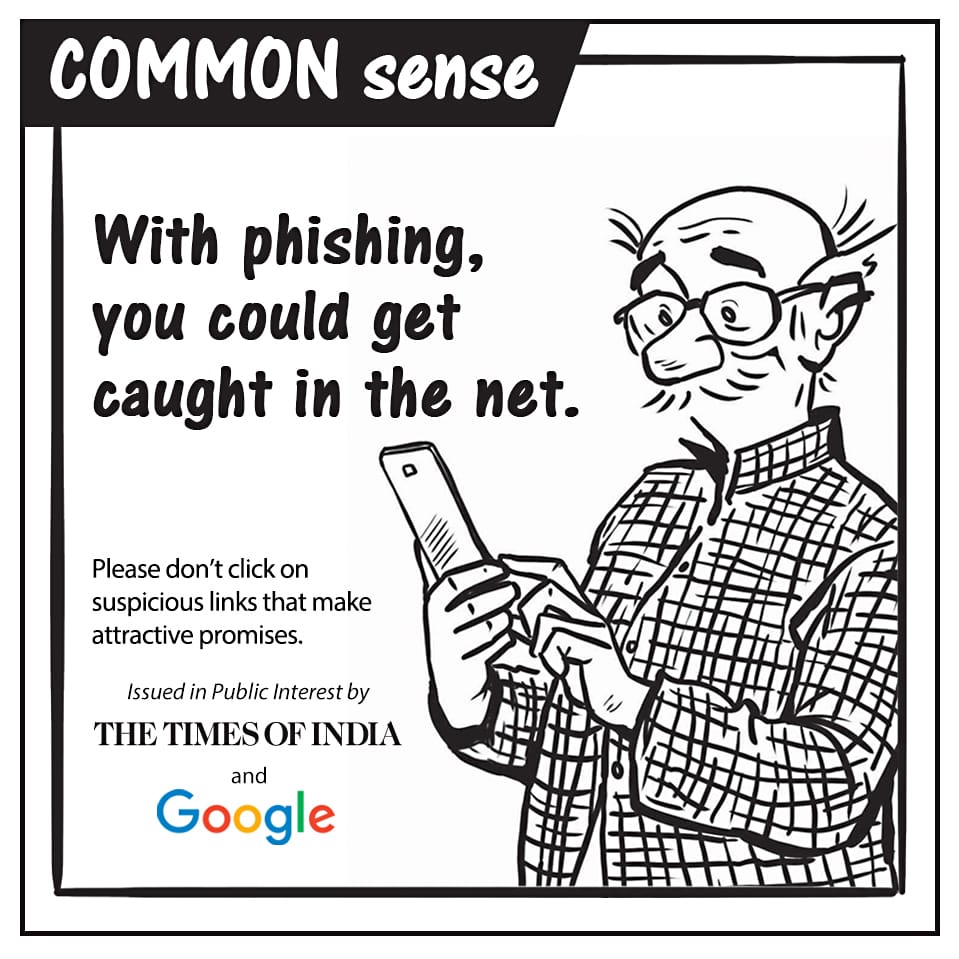 GoogleIndia's tweet photo. Every day:
🗞️“Unbelievable”
🗞️“Sports section?!”
🗞️“Who was spotted with WHO?”

Today:
🗞️“Won’t click on offers too good to be true.”

@TOIIndiaNews brings some (common) sense into everyone looking to stay safe online. Join us at #SaferWithGoogle today: https://t.co/dqnwy3SyKK https://t.co/89pQ05meNW