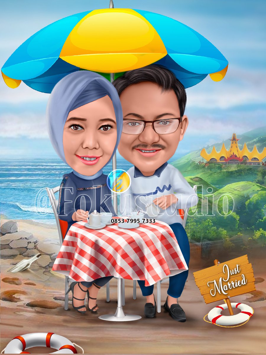 More Info&Order Admin 1 0853 7995 7333 Admin 2 0852 666 13 111 #karikatur #karikaturmurah #prewed #karikaturCouple