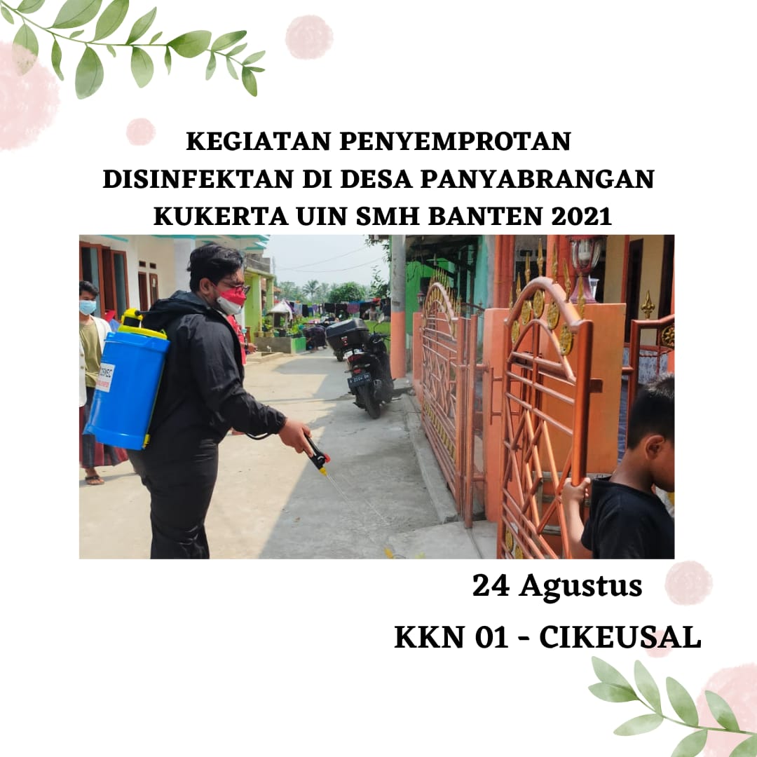 01Cikeusal's tweet photo. Kegiatan Penyemprotan Disinfektan Di Desa Panyabrangan, Cikeusal✨ KKN 01 CIKEUSAL🤗 

@revmen_id
#RevolusiMental 
#AyoBerubah
#IndonesiaBersih
#IndonesiaTertib
#IndonesiaMandiri
#UINBanten https://t.co/1WmbaAaOLo