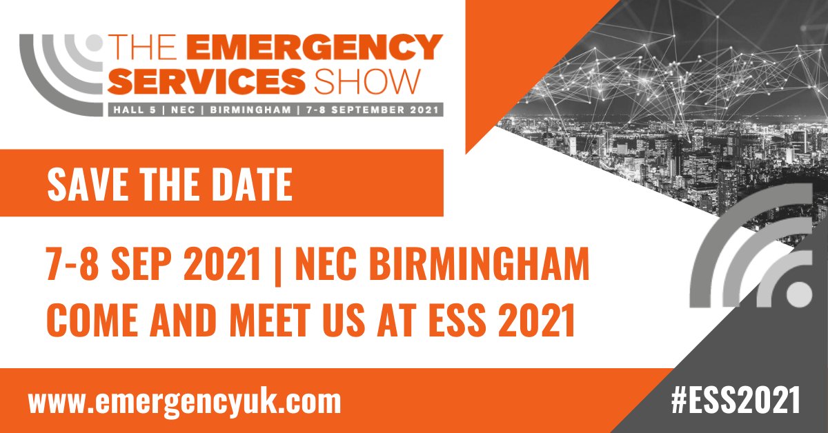 AES_LB's tweet photo. Save the dates. Come and visit us at The UK's leading event for the emergency services | 7-8 September 2021 | NEC Birmingham UK | visit us on stand number F73.We are excited to announce we will be joined by @DevonBloodBikes demoing our Webfleet Solutions Platform. https://t.co/UxUoeZ5hNJ
