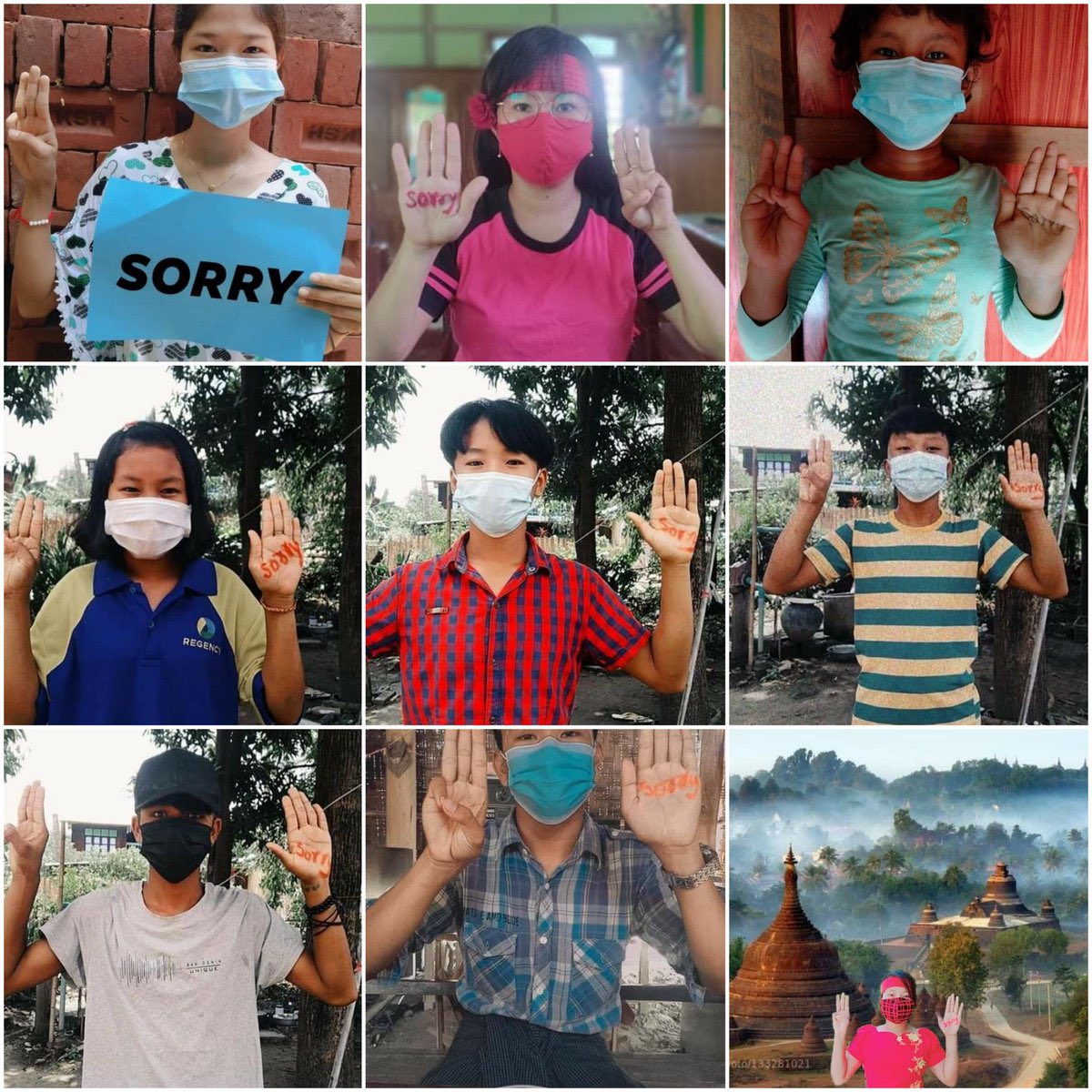 "We Apologize" campaign was launched by the ppl of #Sagaing Region to show their solidarity with the oppressed Enthnic groups &amp; Rohingya brothers &amp; sisters.

#UselessASEAN 
#WhatsHappeningInMyanmar 
#Aug25Coup