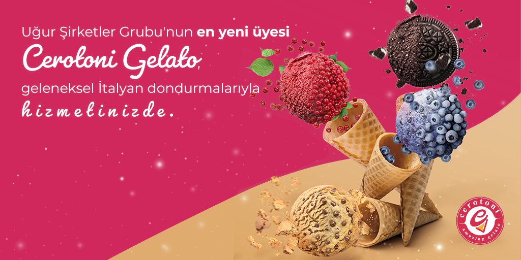 Uğur Şirketler Grubunun en yeni üyesi Cerotoni Gelato, şaşırtan lezzeti ile geleneksel İtalyan Dondurmasını hizmete açtı.
cerotoni.com