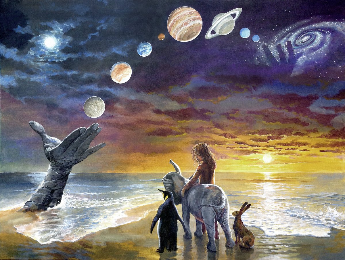 wireater's tweet image. The Juggler II by Daniel Loveday - SOLD on Art2Arts
#painting #art #environment #SURREALISM  #gamesworkshop #surrealart #fantasy #dungeonsanddragons