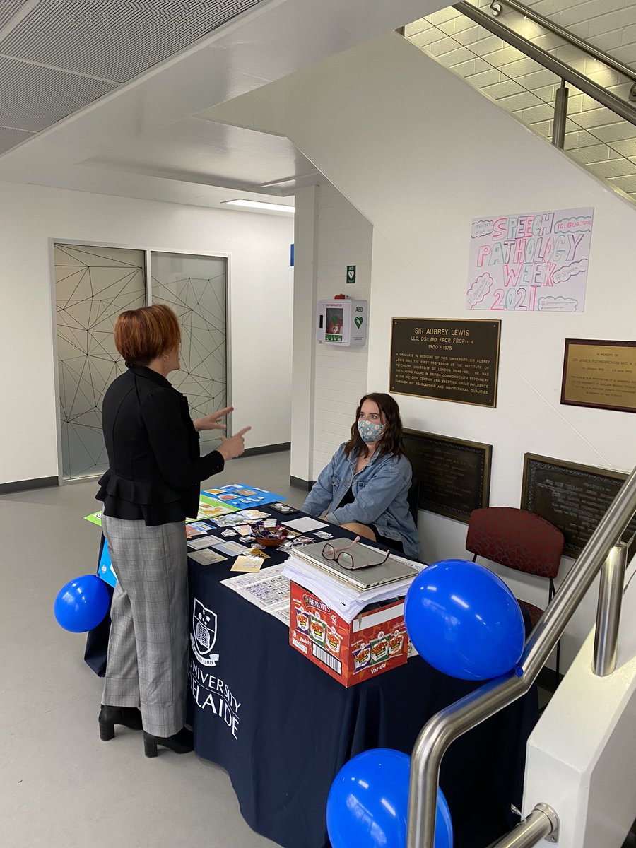 its_uh_bee's tweet photo. We had a decent turnout at the #spweek student stall today at Helen Mayo North! Don’t forget to visit us tomorrow, same place, same time and promote #communicationiseveryonesrights @UniofAdelaide @UoA_spss @UoAalliedhealth @SpeechPathAus https://t.co/Ls2lEpvBLN
