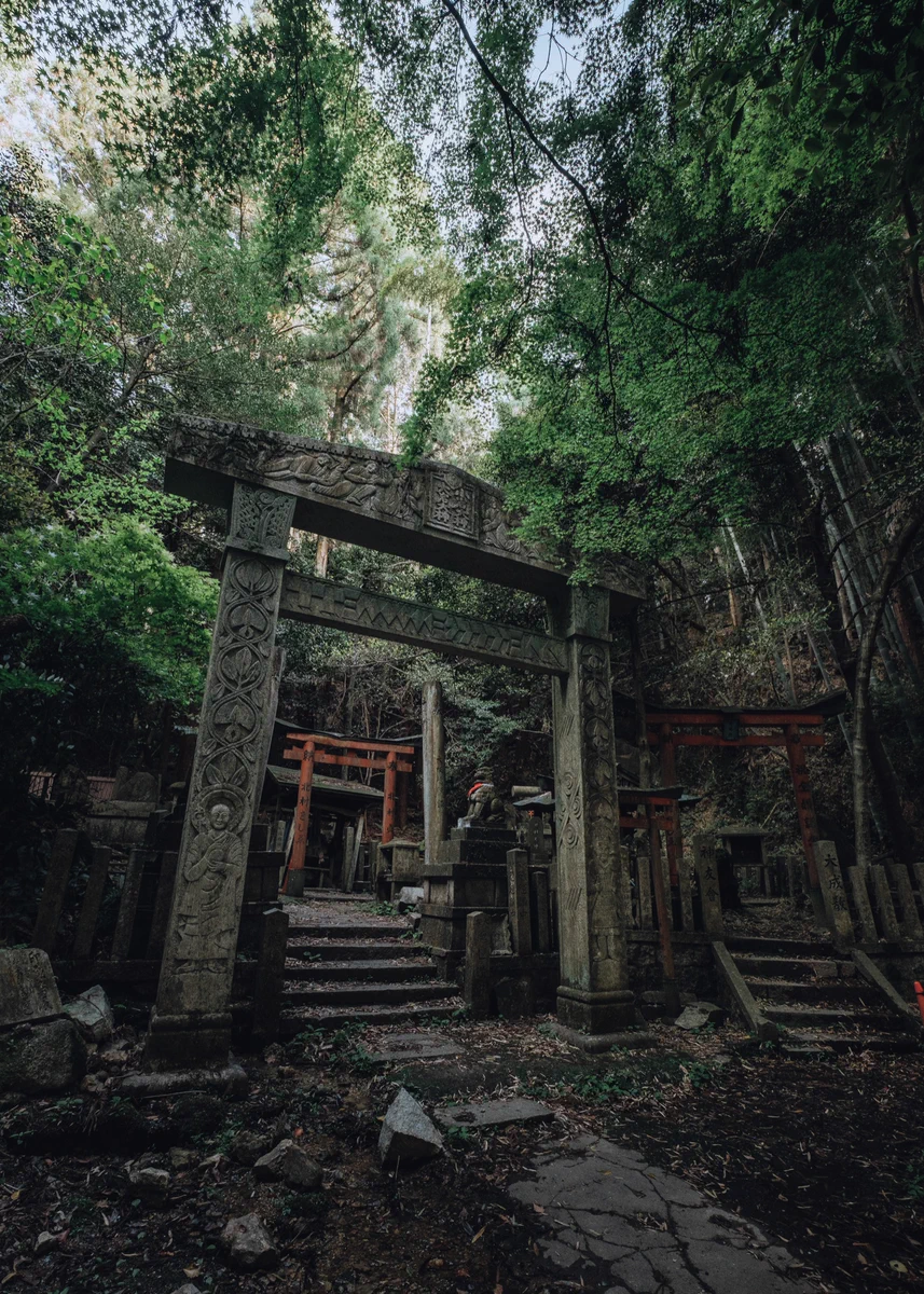 雰囲気があって神妙な気持ちになる。京都に残る廃神社！