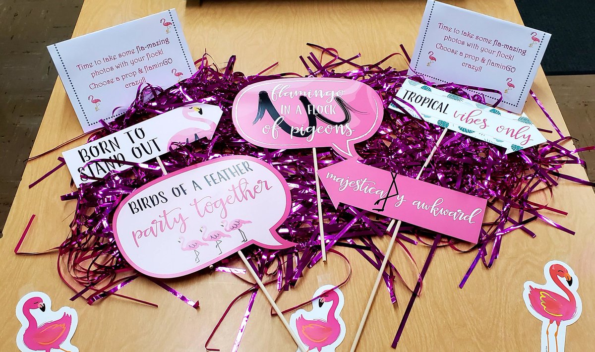 barb_waller's tweet photo. This principal is all ready for staff to return tomorrow!
I love this part of my job & am so humbled by the hard-working staff that I serve! Obviously a flamingo theme happening...can't wait! Hardest, best job ever!
#majesticallyawkward
#principallife
#flamazing
@sdschools https://t.co/cfzYJsq5Y6
