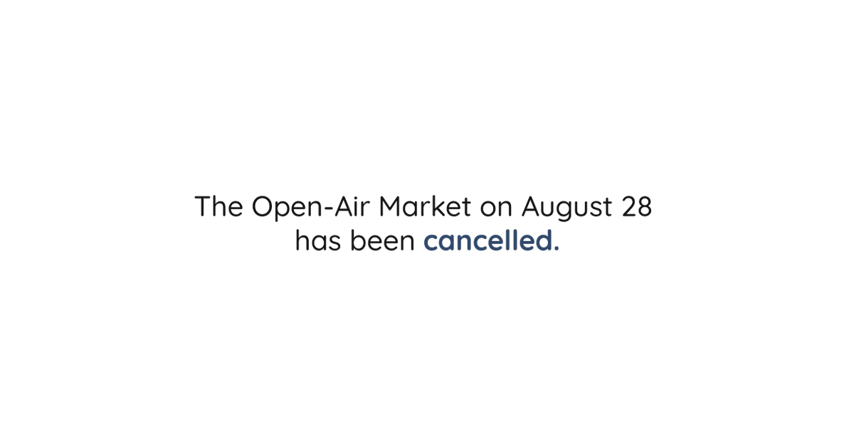 We regret to inform you that this weekend's Open-Air Market on August 28th has been cancelled. 😓

That's it for 2021 folks! Thank you to everyone who participated in helping our #localbusinesses succeed this year! 😄

#kenora #kenorachamber #chamberofcommerce #kdcc #ontario