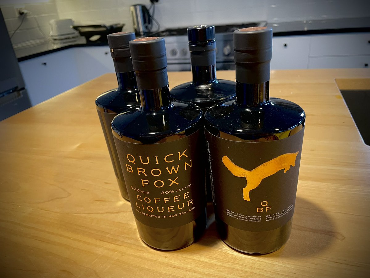 paulminors's tweet photo. When you find a liqueur you like and you’re stuck in lockdown, you gotta stock up… #QuickBrownFox 🦊 (made in Dunedin, NZ) https://t.co/MLkvrnGDlm