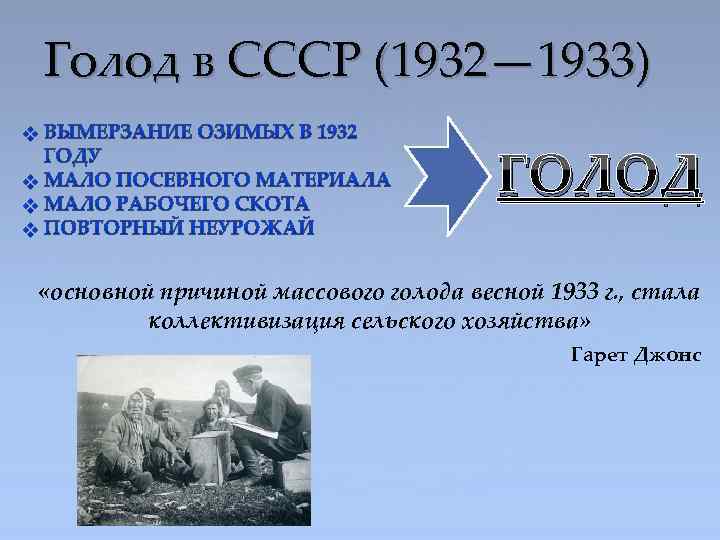 Дата голода в россии. Голодомор в СССР 1932-1933 причины и последствия.