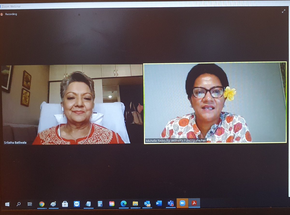 "There is no lack of resources... to support women's rights and organisations" - @MicheMReddy @fijiwomensfund panelist during today's <a href="/iwda/">IWDA</a> hosted webinar 'Is your feminist organisation feminist?' &amp; new toolkit launch.
#EveryoneIsACommunicator