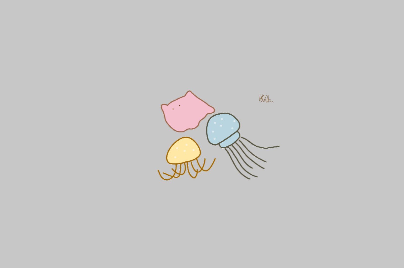 めんだこあかうんと By りもんく くらげとめんだこ めんだこ 海の生き物 イラスト好きな人と繋がりたい 絵描きさんと繋がたい ゆるい絵 ゆるいイラスト シンプルなイラスト おえかき 1日1絵 かわいい クラゲ 水族館 Illustration Cute