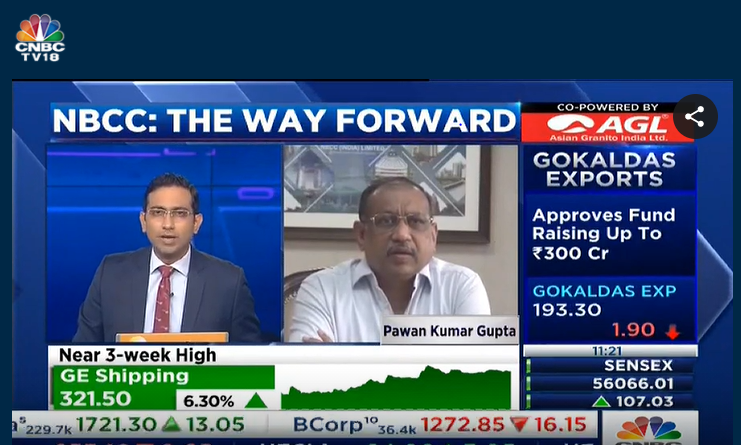 OfficialNBCC's tweet photo. Shri PK Gupta, CMD, #NBCC in #LIVE conversation with @Reematendulkar & @_prashantnair
@CNBCTV18Live
Streaming #LIVE! #Q1Results #NBCCinNews #NBCCResults
#FinancialResultUpdates
#KnowNBCC
#MediaInterview
@PMOIndia
@MoHUA_India
@HardeepSPuri
@Secretary_MoHUA https://t.co/QxhKv66Yv4