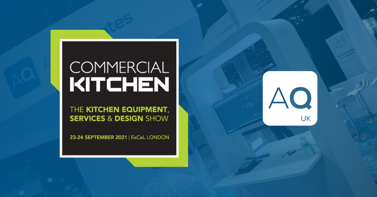 Less than a month to go until the <a href="/comkitchenshow/">Commercial Kitchen - 27 & 28 Sept 23</a>! 

Will you be in attendance? The AQ UK team will be there with lots to discuss, so be sure to stop by stand A32(a) when you visit…
