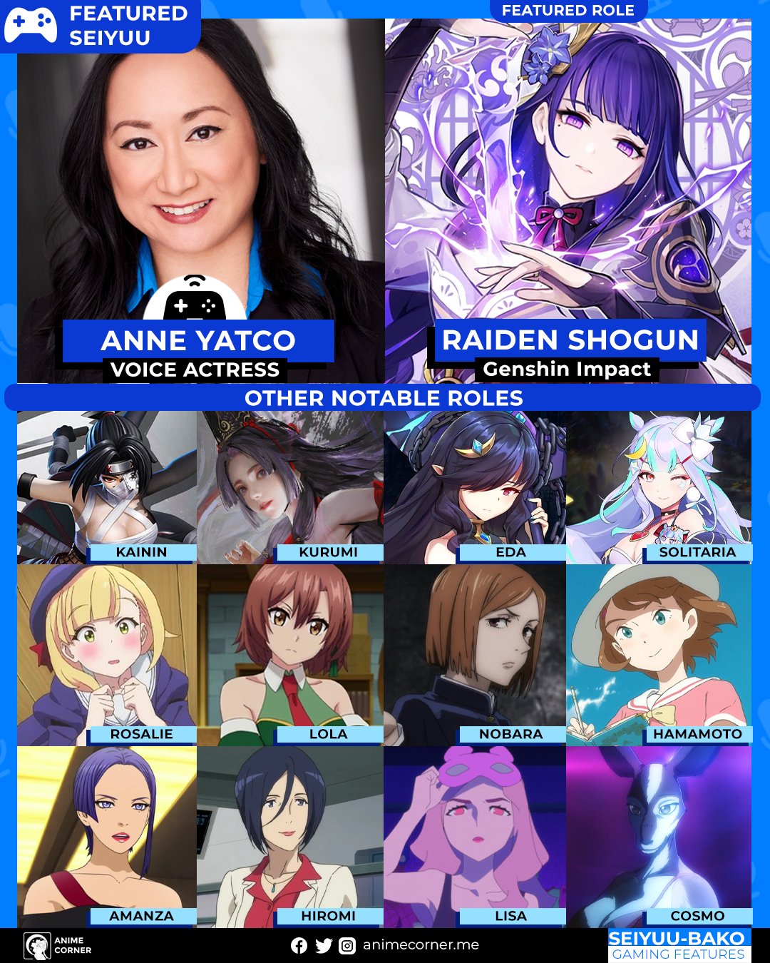 Seiyuu - Here are the characters and their voice actors