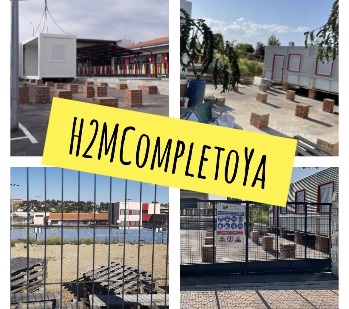 AmpaH2M's tweet photo. 📒 Cuaderno de Obra 🗓 Día 86: #Héroes2deMayoCompletoYa ya tenemos la obra adjudicada para la 3ª y última fase 📑 🚸🚧¿Cuando empezará?🚧🚸
Nuestro cole no estará terminado en septiembre de 2022 y en 2023 en elecciones vendrán a inaugurarlo 🏫 #StopBarraconesH2M #NoSinMiCole https://t.co/Aoo0Qebg1v