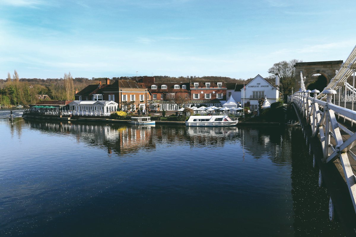 Take a walk along @ThamesPathNT at #Marlow and stop off @MacdonaldHotels Compleat Angler. Enjoy lunch on the terrace overlooking the #Thames or dine in Atul Kochhar's @SindhuMarlow restaurant in the hotel.