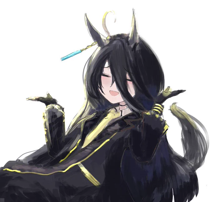 𝓜𝓪𝓷𝓱𝓪𝓽𝓽𝓪𝓷 𝓒𝓪𝓯𝓮   #ハーフアニバーサリーだからお気に入りのウマ娘イラストを見てくれ