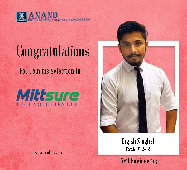 AnandcollegeEng's tweet photo. Congratulations Digish Singhal for campus selection in Mittsure Technologies.
#AnandICE #AnandJaipur #Campusplacement #Anandplacement #Mittsure #Lifeatanand #Anandiceplacement https://t.co/4rZPTRL3vo