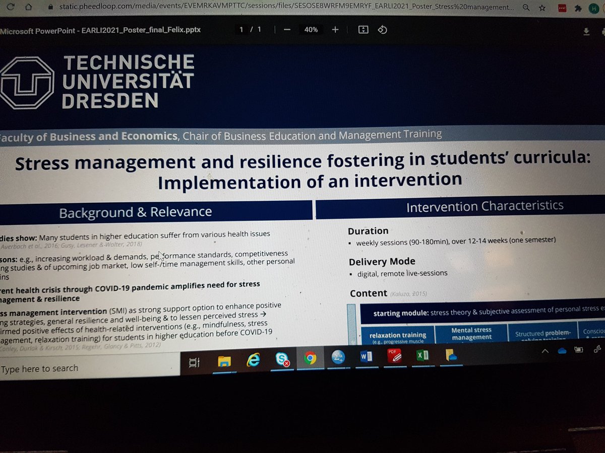 asikainen_henna's tweet image. #earli2021 Interesting #interventionstudy promoting #stressmanagement and #resilience  By Natalie Peters